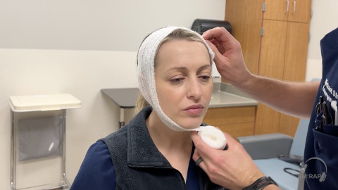 Placement of Barton Bandage